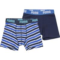 Puma - jongens 2-pack printed stripes blauw && wit - 122/128