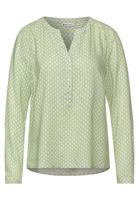 Street One Langarmbluse Bluse mit Muster für Damen, faded green