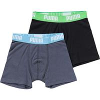 Puma 2-pack boxershorts boys - turquoise/groen