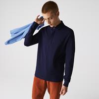 Lacoste Regular Fit Langärmeliges Herren  Paris Polo aus Stretch-Baumwollpiqué - Navy Blau 