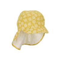 Sterntaler Bio-Schirmmütze mit Nackenschutz gelb