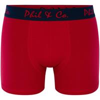 Phil & Co Phil & Co 2-Pack Boxershorts Heren Basic Rood