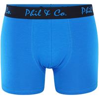 Phil & Co Phil & Co 2-Pack Boxershorts Heren Basic Blauw