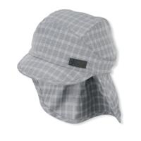 Sterntaler Peaked cap met nekbescherming rookgrijs