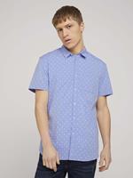 Tom Tailor DENIM overhemd met patroon, blue white triangle print