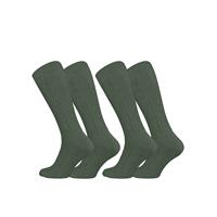 Cotton Prime Unisex Trachtensocken 2 Paar, mit Zopfmuster Socken grün Herren 