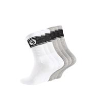 STARK SOUL Sportsocken im RETRO Design - Frotteesohle 6 Paar Socken grau/weiß Herren 