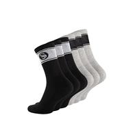 STARK SOUL Sportsocken im RETRO Design - Frotteesohle 6 Paar Socken schwarz/grau Herren 