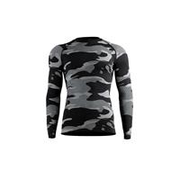 STARK SOUL Funktionswäsche - Hemd Langarm Camouflage Funktionsunterwäsche schwarz/grau Herren 