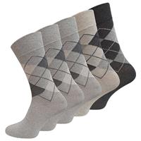 Socken 10 Paar, mit KARO Muster Socken beige Herren 