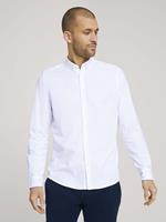 Tom Tailor Blusen & Shirts strukturiertes Hemd Langarmhemden weiß Herren 