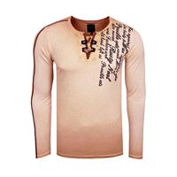 RUSTY NEAL Langarmshirt Langarmshirts camel Herren 