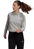 Adidas 3-Stripes FT Crop Sweater Met Capuchon Dames