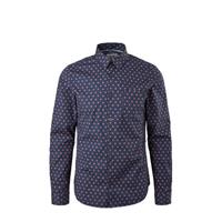 S.Oliver Slim Fit: Hemd aus Baumwollstretch Langarmhemden blau Herren 