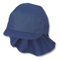 Sterntaler Sterntale cap met nekbescherming blauw