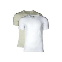 Moschino MOSCHINO Herren T-Shirt 2er Pack - Crew Neck, Rundhals, Stretch Cotton Unterhemden weiß/grau Herren 