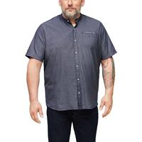 S.Oliver Regular: Hemd mit Stehkragen Kurzarmhemden blau Herren 