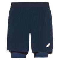 ASICS Laufshorts Road 2 in 1 Shorts dunkelblau Herren 