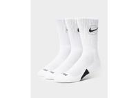 Nike Everyday Crew 3 Pack Basketball Sokken Heren - White/Black- Heren