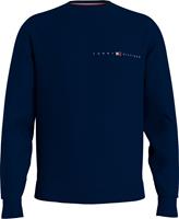 Tommy Hilfiger: Sweatshirt aus Biobaumwolle mit Logo-Stickelementen Marine