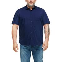 S.Oliver Regular: Hemd aus Baumwolle Kurzarmhemden blau Herren 