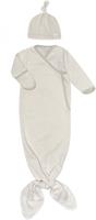 Snoozebaby pyjama Stone katoen beige 2 delig mt 0 3 maanden