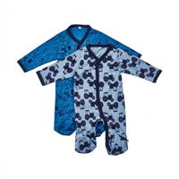 Pippi Schlafanzug mit Beinen 2er-Pack blue