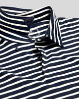 Charles Tyrwhitt Smartes Jersey-Polo mit Streifen - Marineblau & Ecru