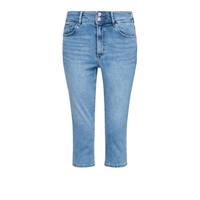 S.Oliver Slim Fit: Capri-Stretchjeans Jeansshorts blau Damen 