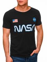 Ombre T-shirt heren | Korte mouw | Zwart | NASA | Italian-Style.nl, 