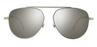 Carrera Eyewear Sonnenbrille 188/s Unisex Silber/gold Mit Grauen Gläsern