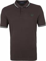 fredperry Fred Perry - Twin Tipped Liquorice/Snow White/Evergreen - Polos