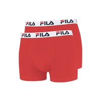 Fila Herren Boxer Shorts, 2er Pack - Baumwolle, einfarbig Boxershorts rot Herren 