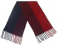 CWI sjaal Lijnen dames 190 x 50 cm polyester rood/donkerblauw