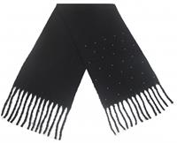CWI sjaal Parels dames 180 x 46 cm polyester zwart