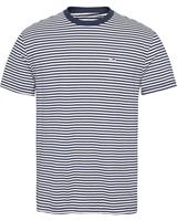 Tommy Hilfiger Denim T-Shirt, Rundhalsausschnitt, Logo, für Herren, dunkelblau/weiß