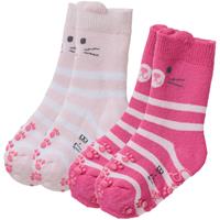 Sterntaler ABS-Krabbelsoeckchen DP Katzen - Haussocken - rosa Mädchen 