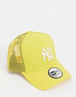 Newera New York Yankees Tonal Mesh Yellow A-Frame Trucker Cap