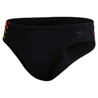 Speedo - End Swimbrief 7cm - Tech Panel - Zwart - Blauw