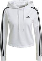 Adidas 3 Stripes French Terry Crop Sweater Met Capuchon Dames