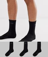 newbalance New Balance Cotton Cuschioned Crew Socks 3er Pack schwarz/grau Größe 42 - 46