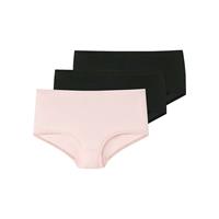 Schiesser Shorts 3er pack Teens Girls Invisible Cotton Panties für Mädchen schwarz/rosa Mädchen 