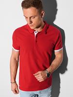 Ombre Poloshirt voor heren met korte mouw | Rood | Italian-Style.nl, 