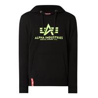 Alpha Industries sweatshirt basic hoody neon print Sweatshirts schwarz Herren 