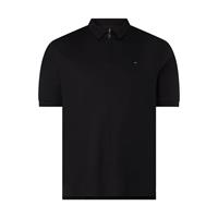 Tommy Hilfiger: Poloshirt aus Baumwoll-Stretch mit Zip, kurzarm Schwarz