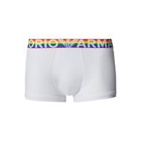EMPORIO ARMANI Herren Trunks - Pride, Logo-Bund, Geschenkverpackung, Weiß