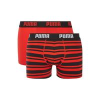 Puma Heritage Stripe Boxer 2er Pack rot/schwarz Größe M