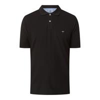 Fynch-Hatton Poloshirt, Kurzarm, klassisch, Stickerei, für Herren, schwarz