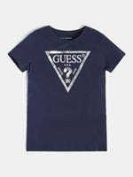 Guess Kids T-Shirt Driehoeklogo Gelamineerd Effect