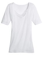 Comazo Dames Hemd met korte mouwen wit